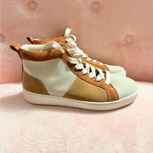 Chelsea & Violet Cream and Tan Sneakers